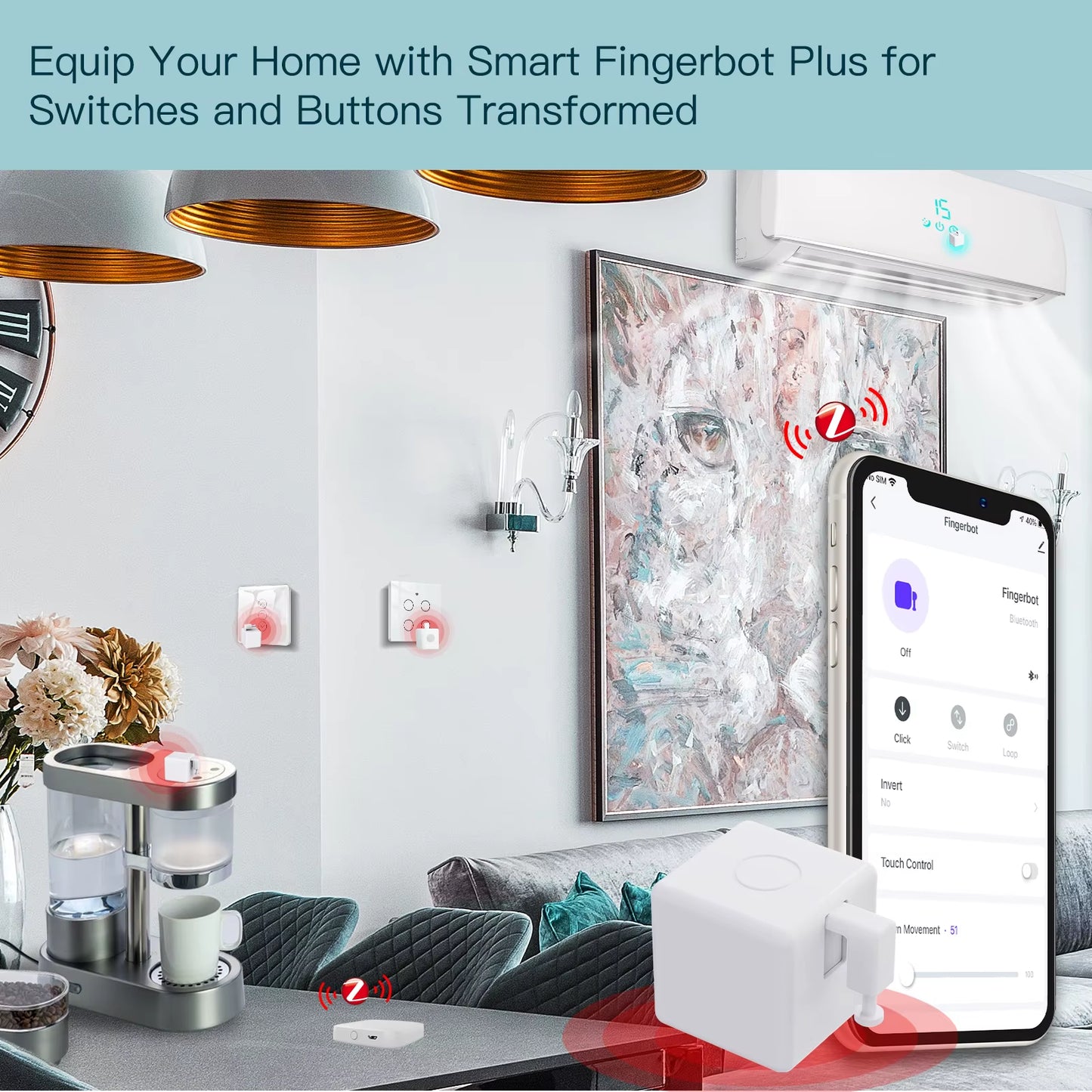 MOES Tuya Fingerbot Button Pusher New Zigbee Finger Robot Smart Life App Automatic Switch Voice Control Alexa Google Home