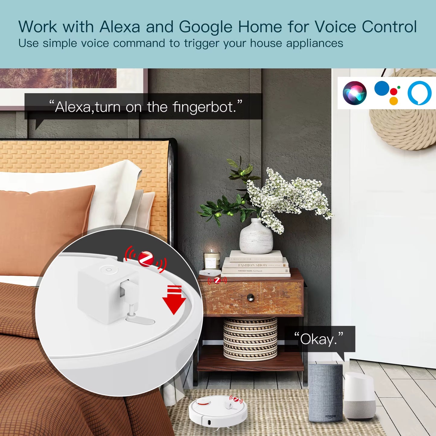 MOES Tuya Fingerbot Button Pusher New Zigbee Finger Robot Smart Life App Automatic Switch Voice Control Alexa Google Home